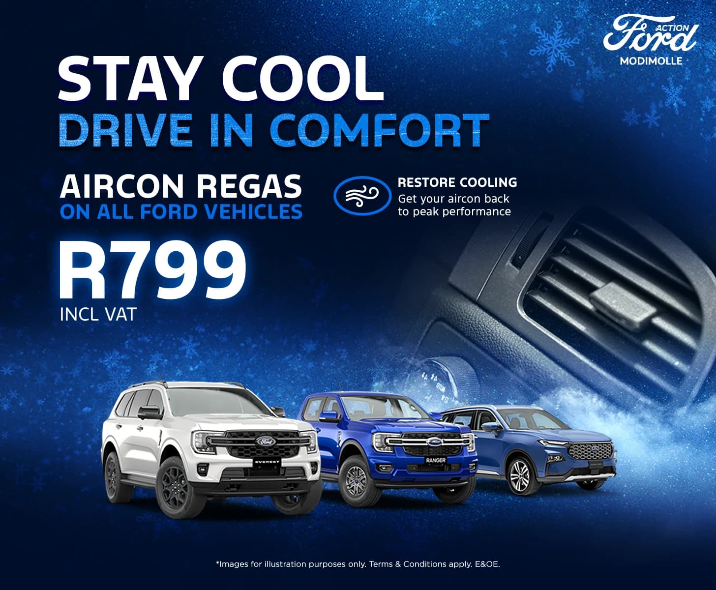 Ford Aircon Regas on all Ford Models from R799* Incl VAT