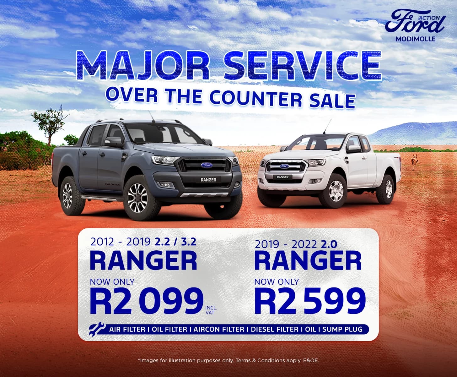 Ford Ranger 2.2 / 3.2 / 2.0 Major Service